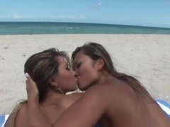 two beautiful porn star fucking on a deserted beach
