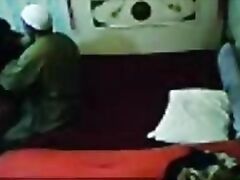 Hafiz mamu fucking his wife in bedroom caught on hidden cam fixed by their servant.