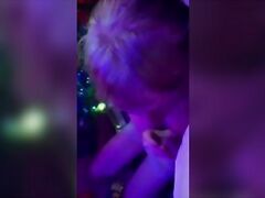 Sucking before Christmastree